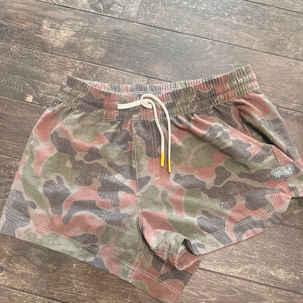 Marsh Wear- Camouflage Drawstring Women’s Shorts - Olive/Camo